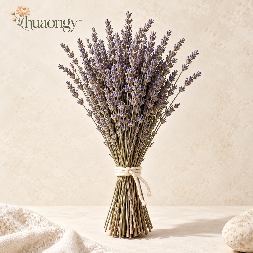 huaongy™ Lavender Letter Dried Lavender Bundle — Real Purple Lavender Flowers, 2 oz Botanical Bunch for Home Decor