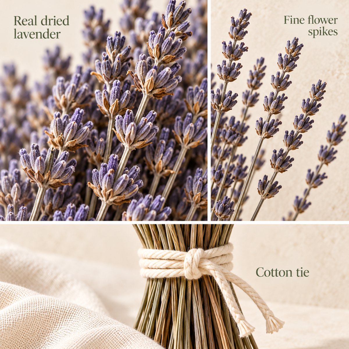 huaongy™ Lavender Letter Dried Lavender Bundle — Real Purple Lavender Flowers, 2 oz Botanical Bunch for Home Decor